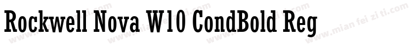 Rockwell Nova W10 CondBold Regular字体转换